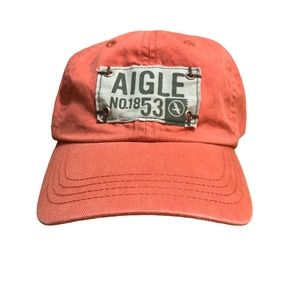 AIGLE 100% Cotton Logo Patch Strapback Cap